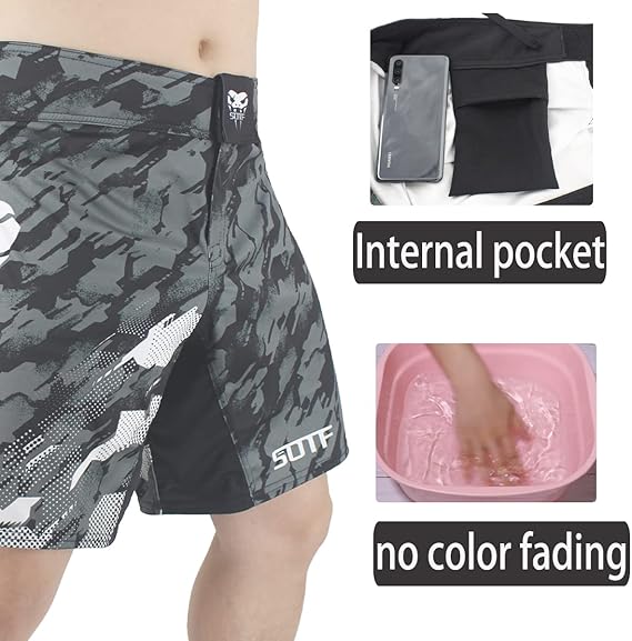 Boxing Shorts for Men Training Fight Shorts Men MMA BJJ Shorts No Gi