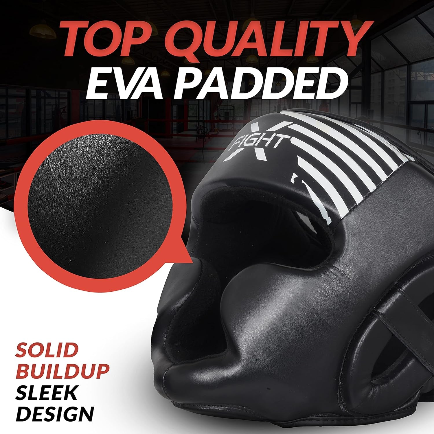 Boxing Headgear for Men & Women, Synthetic Leather MMA Training Equipment, Muay Thai, Kickboxing and UFC Sparring Headgear for Youth