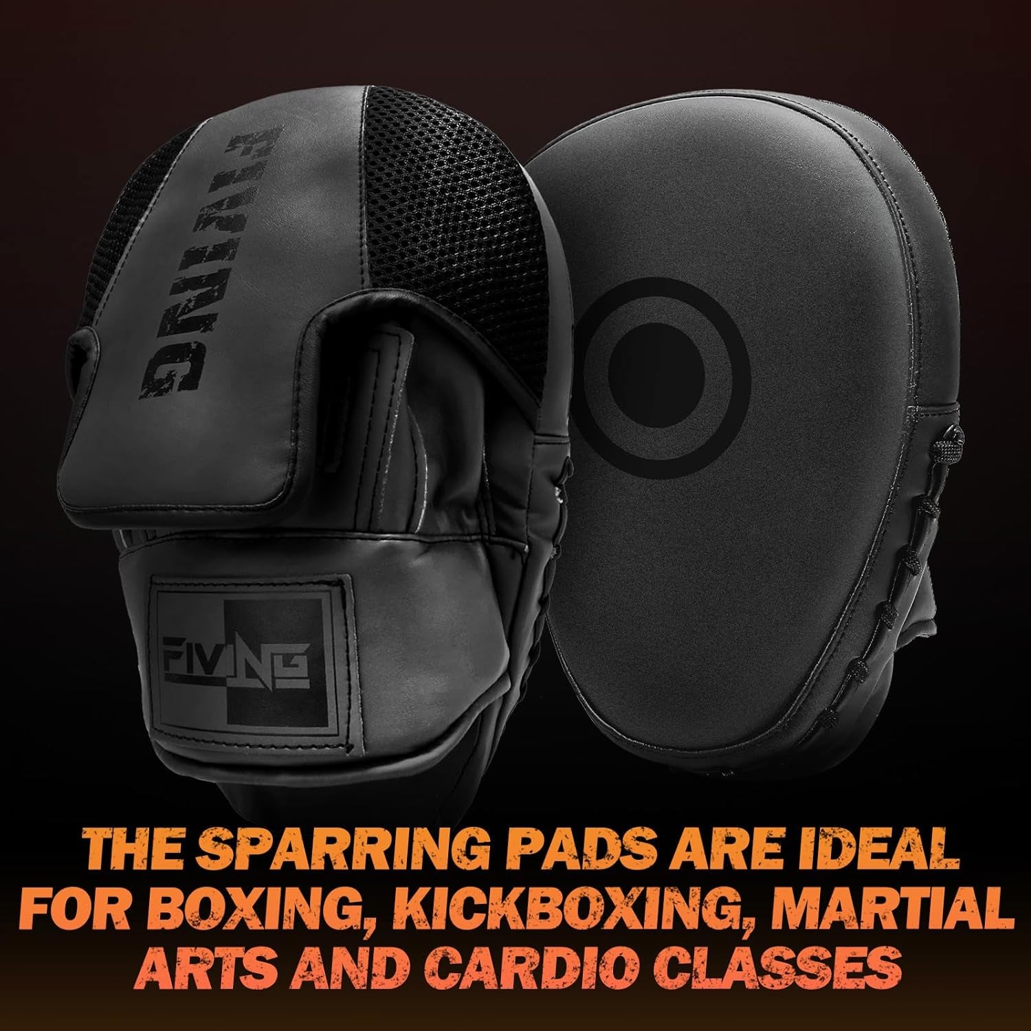 Boxing Pads for Men, Women, & Kids, Leather Focus Mitts for Martial Arts, Boxing Training, Curved Punch Mitts for Karate, Kickboxing,Muay Thai, Taekwondo