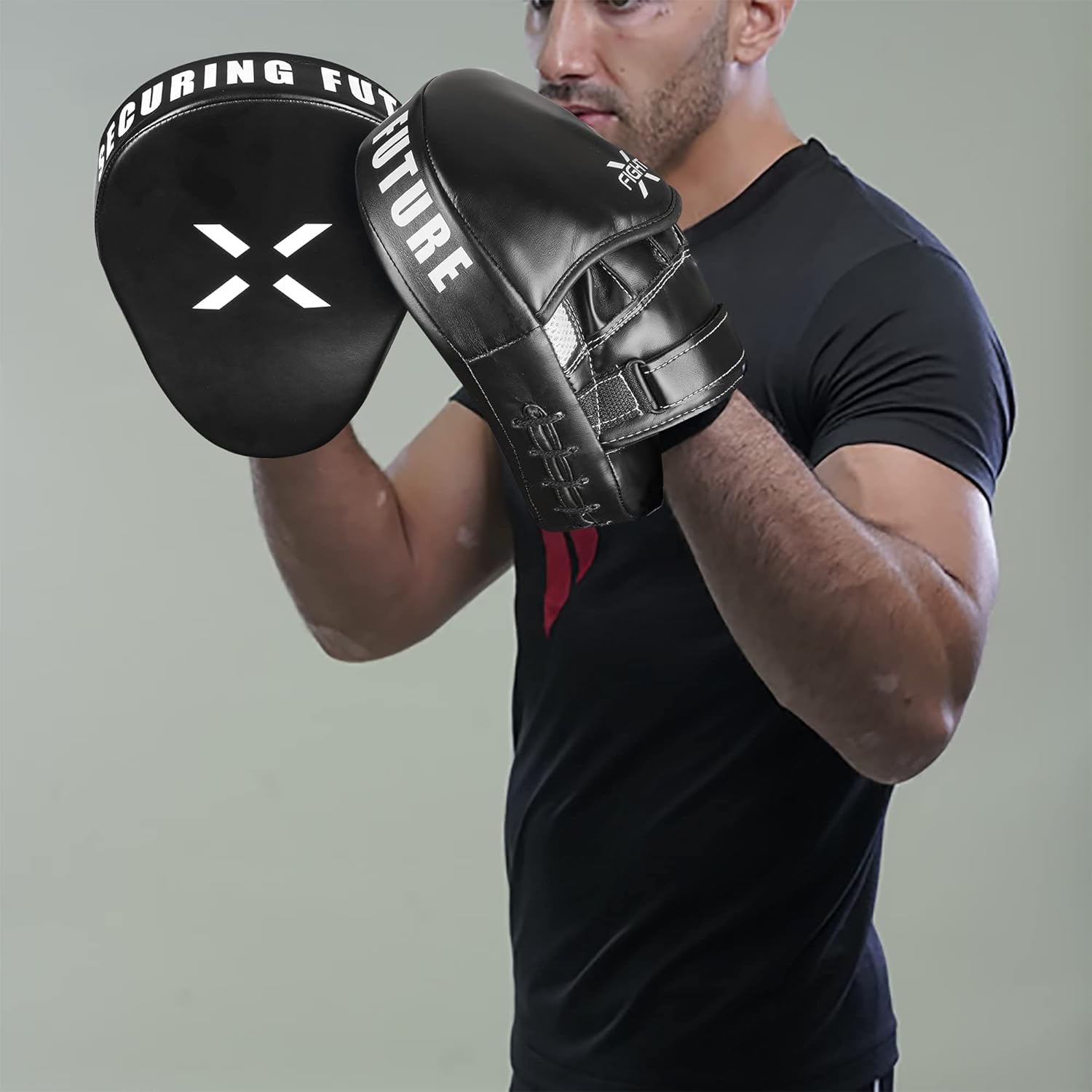 Punching Mitts for Boxing Leather Curved Punch Mitts Men & Women MMA Training Equipment Muay Thai Sparring Training Mitts MMA Hitting Pads Available Multiple Colors