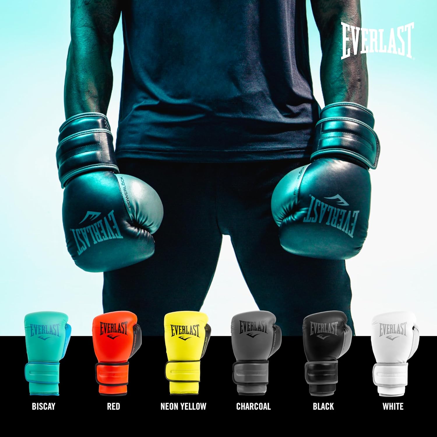 Powerlock 2 Hook & Loop Boxing Gloves | Fight Training Gloves | Hook and Loop with Durable Hand & Wrist Support | Heavy Bag & Fitness Training