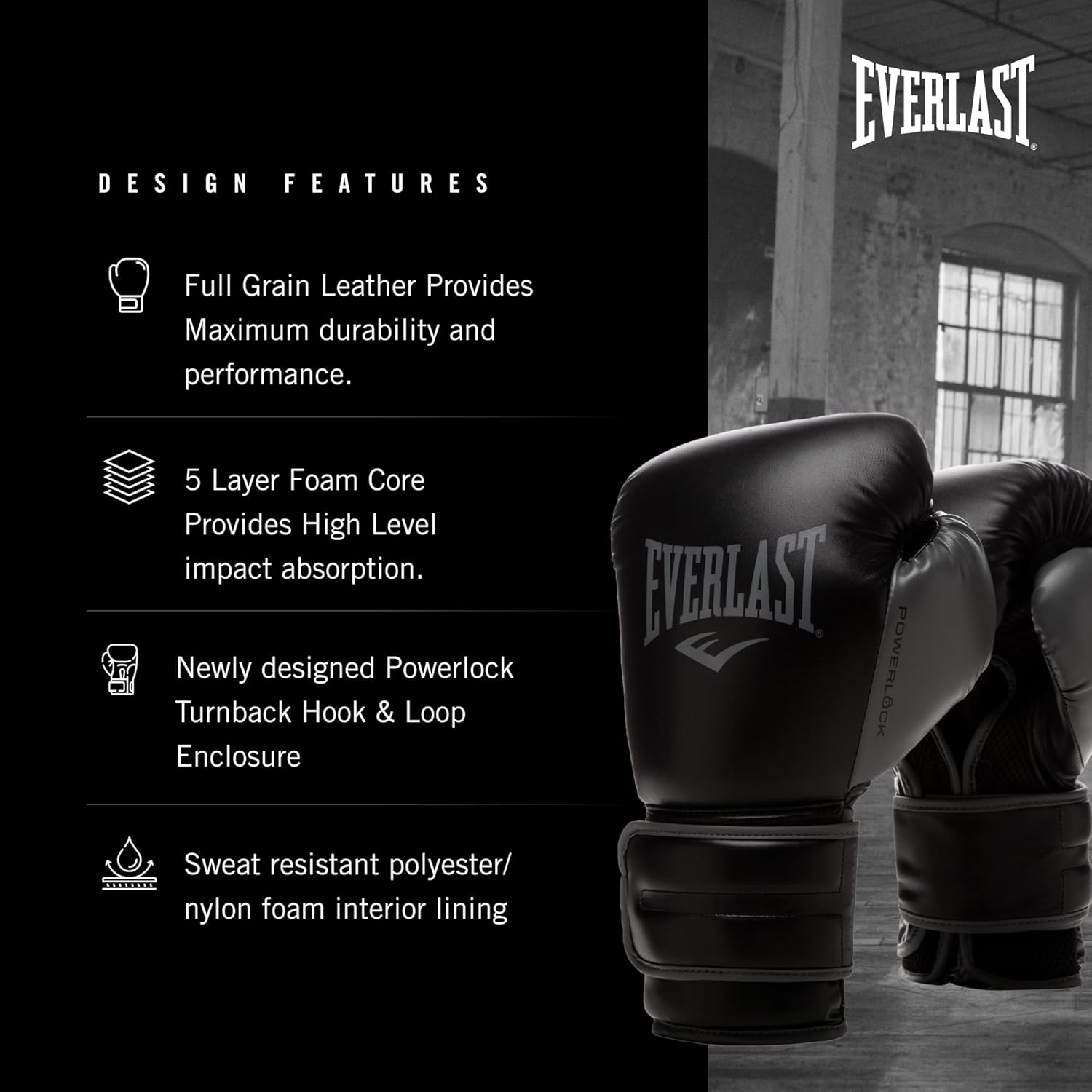 Powerlock 2 Hook & Loop Boxing Gloves | Fight Training Gloves | Hook and Loop with Durable Hand & Wrist Support | Heavy Bag & Fitness Training