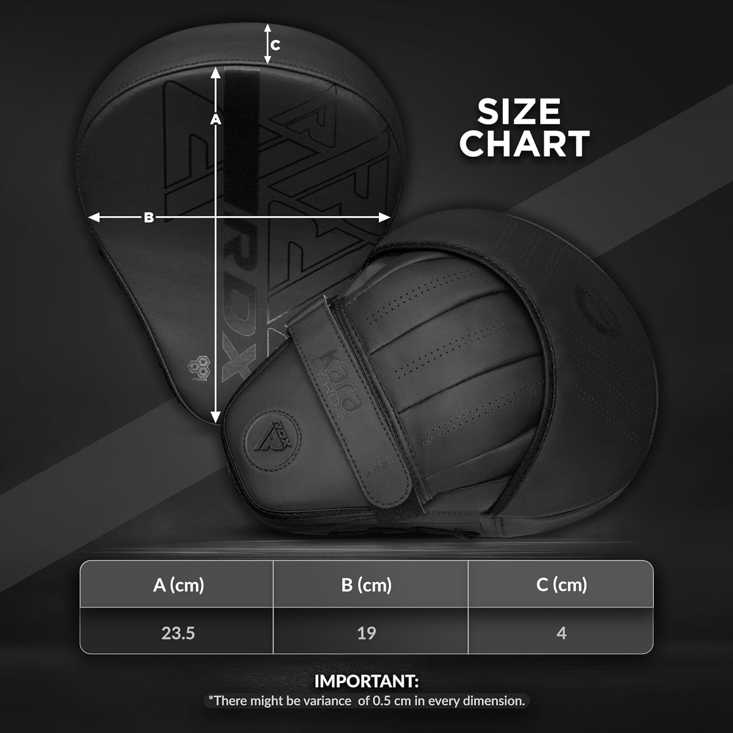 Boxing Pads Curved Focus Mitts, Maya Hide Leather Kara Hook and Jab Training Pads, Adjustable Strap Ventilated, MMA Muay Thai Kickboxing Coaching Martial Arts Punching Hand Target Strike Shield