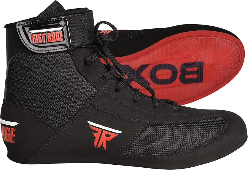 FISTRAGE Boxing Shoes Lightweight Leather Fight Boots