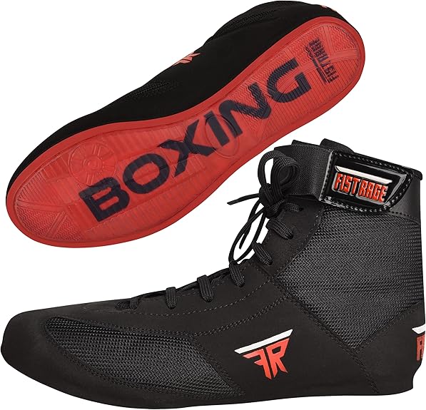 FISTRAGE Boxing Shoes Lightweight Leather Fight Boots