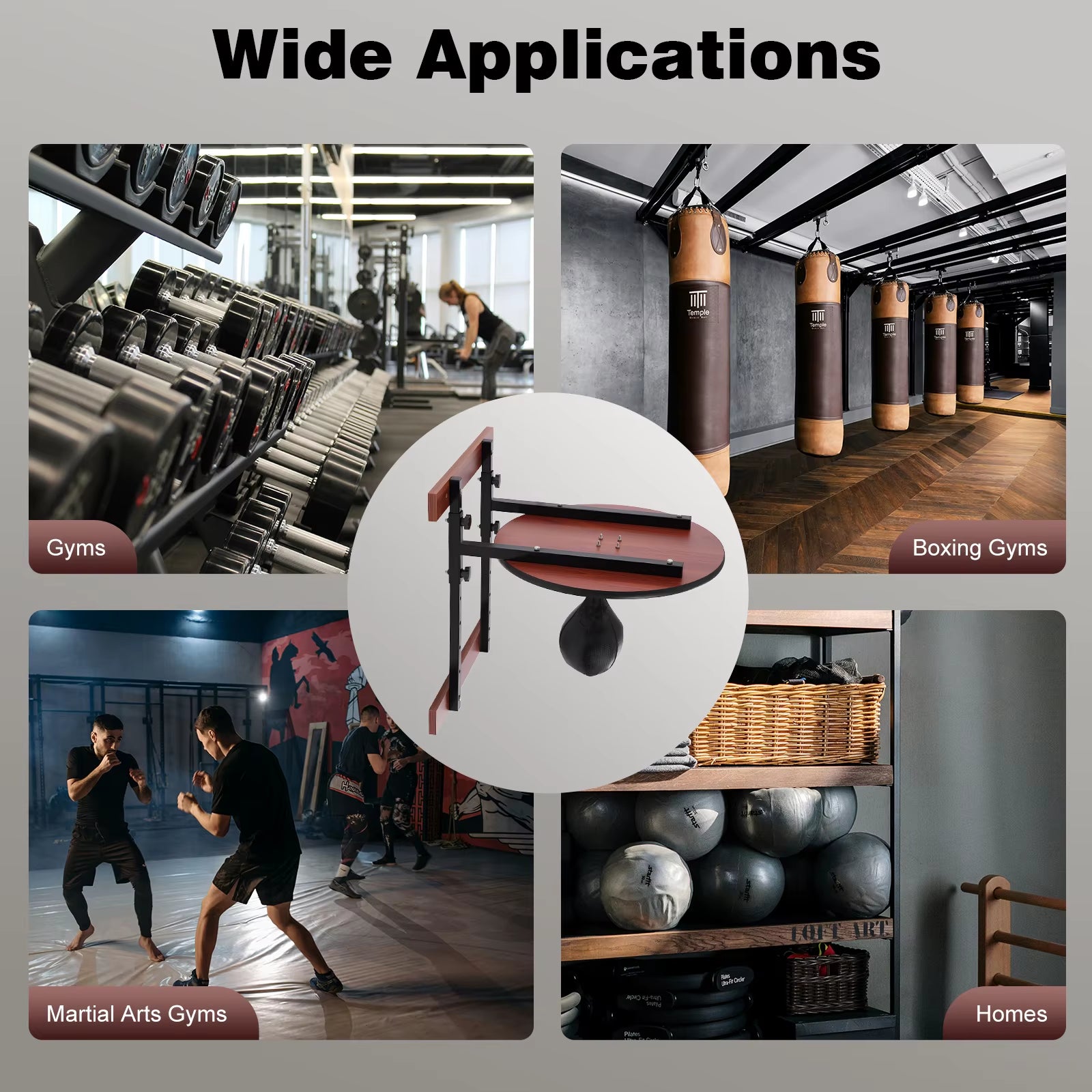 Heavy Duty Adjustable Speed Bag Platform Kit,Professional Wall Mounted Punching Ball Speed Bag Kit for Boxing Training, Exercise
