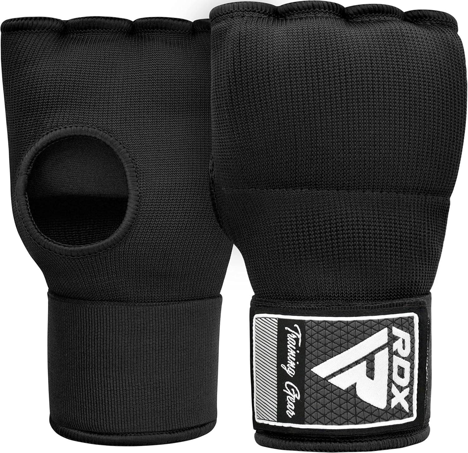 Gel Boxing Hand Wraps Inner Gloves Men Women, Quick 100Cm Long Wrist Straps, Elasticated Padded Fist under Mitts Protection, Muay Thai MMA Kickboxing Martial Arts