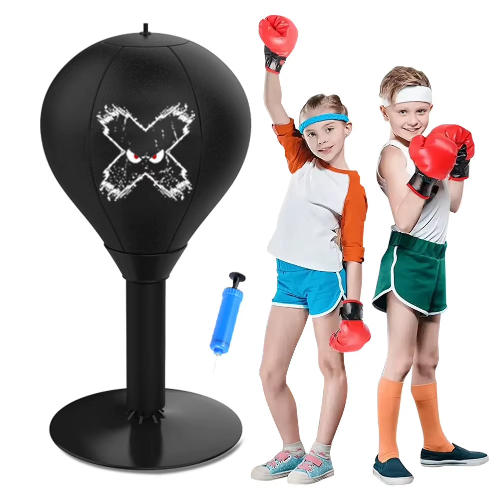 Desktop Punching Bag Boxing Training Punching Bag with Suction Cup Punching Ball Funny Desk Boxing Punch Ball for Kids Adults