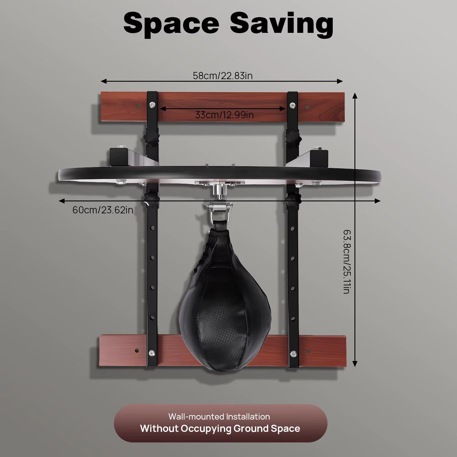 Heavy Duty Adjustable Speed Bag Platform Kit,Professional Wall Mounted Punching Ball Speed Bag Kit for Boxing Training, Exercise