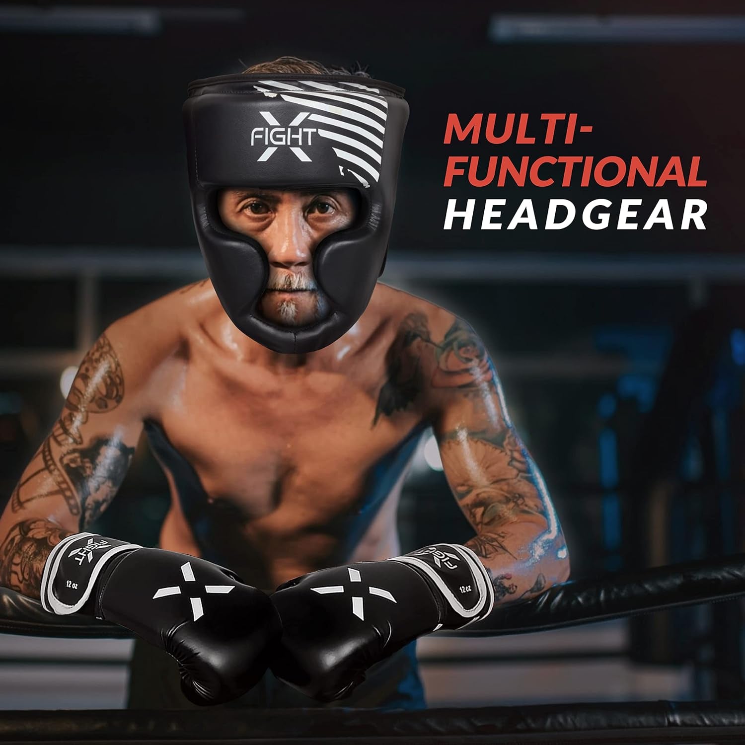 Boxing Headgear for Men & Women, Synthetic Leather MMA Training Equipment, Muay Thai, Kickboxing and UFC Sparring Headgear for Youth