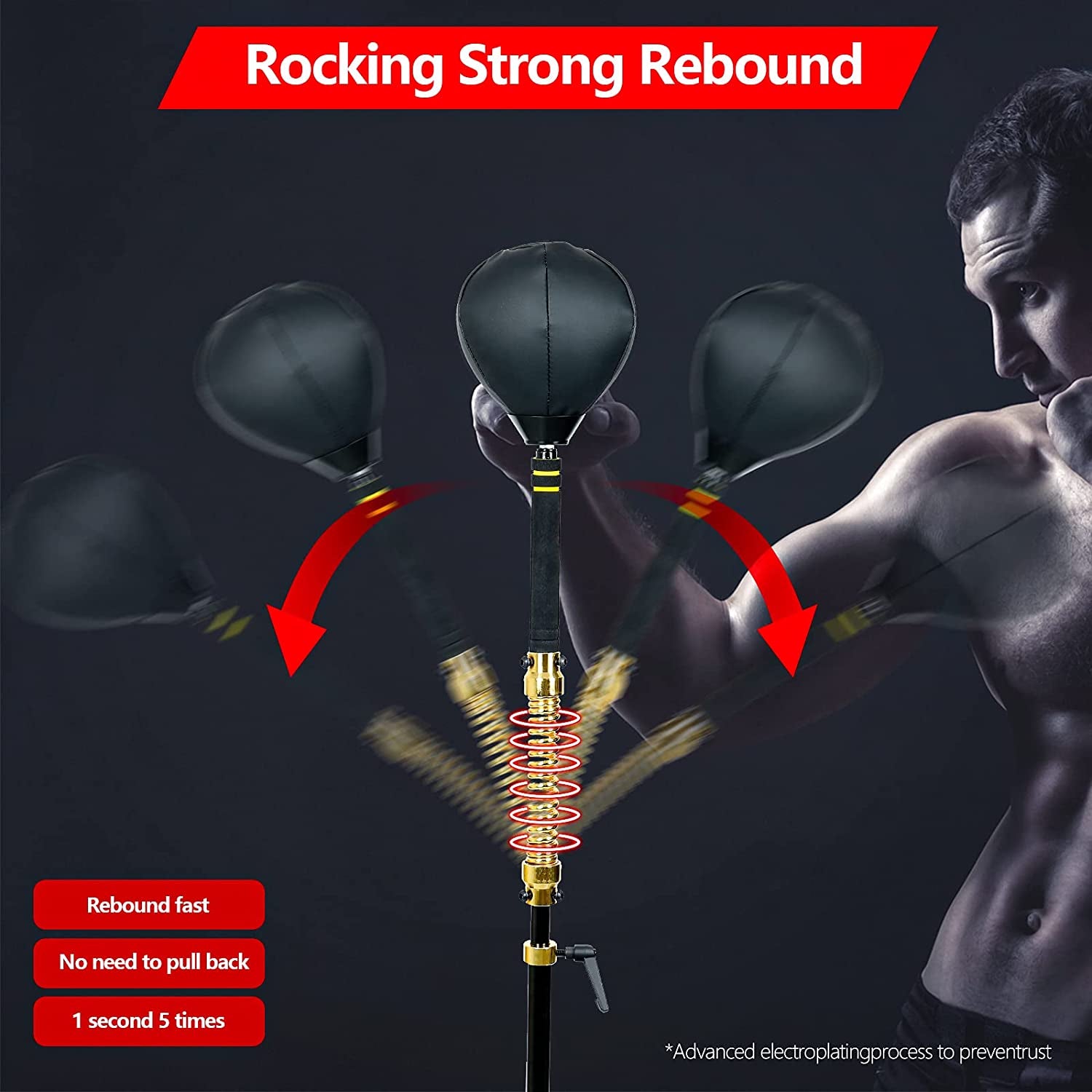 Heavy Duty Boxing Speed Bar Adjustable Height for Boxing Skills Training