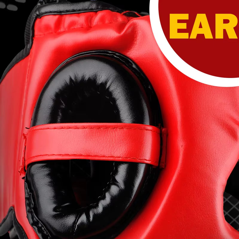 Gingpai Durable Muay Thai Kickboxing Helmet Impact-Resistant Trainer