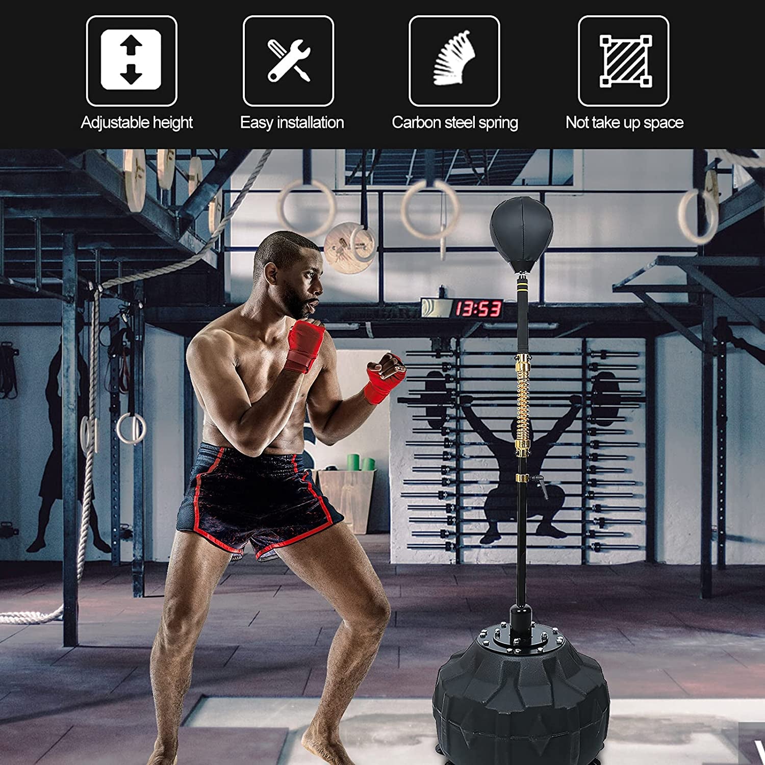 Heavy Duty Boxing Speed Bar Adjustable Height for Boxing Skills Training