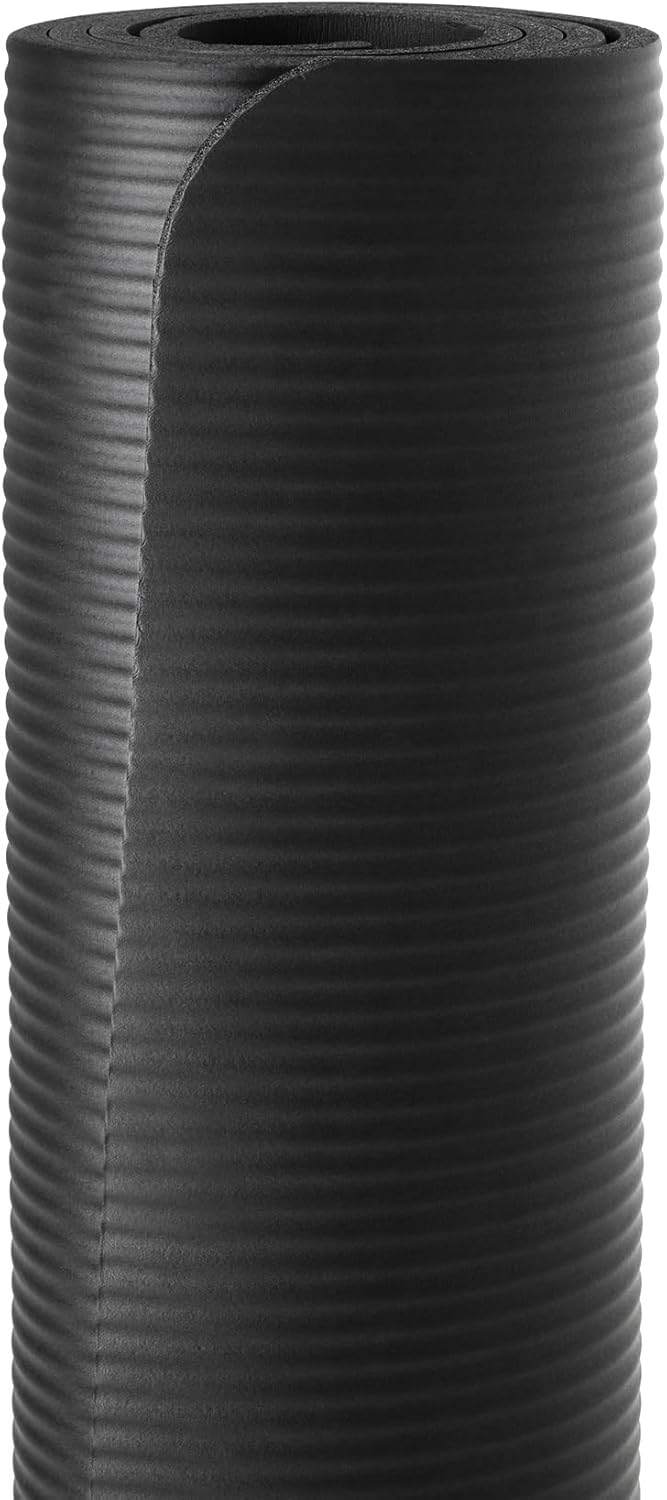 Yoga Mat with Extra Cushioning and Carry Strap Ideal for Exercise & Gym Use