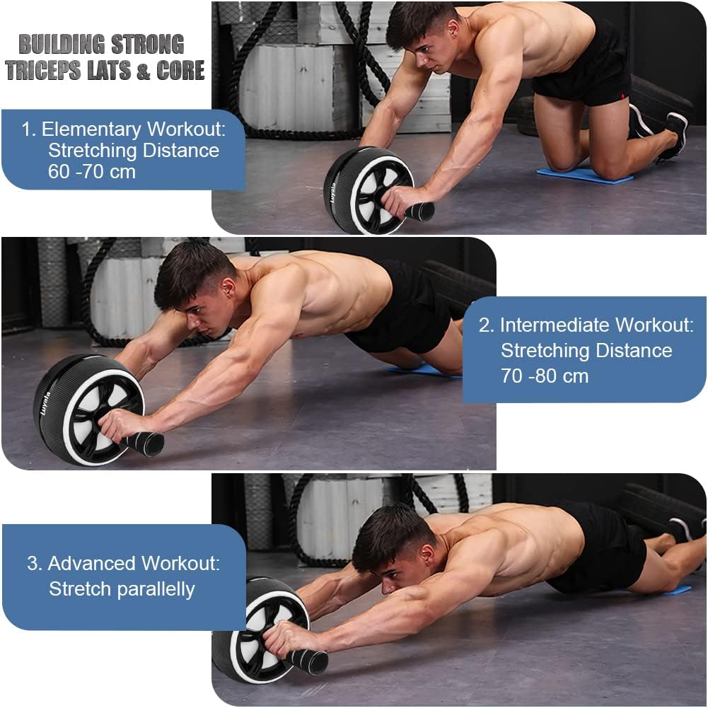 Complete 10-in-1 Ab Roller Set Core Strength Kit with Resistance Bands & Push-Up Bars
