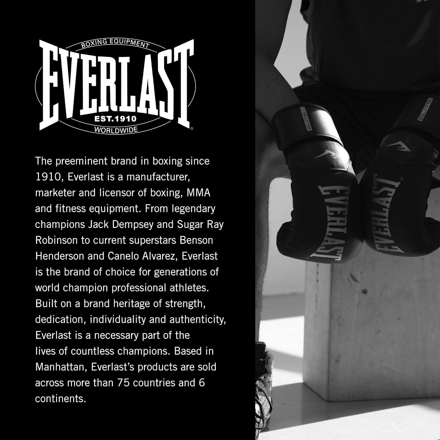 EVERLAST Powerlock Hook & Loop Gloves Secure Fit for Boxing, MMA & Fitness Training