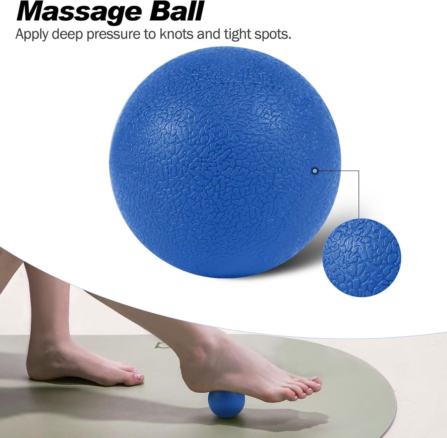 5 in 1 Massage Foam Roller Set For Deep Tissue Relief, Yoga, Pilates & Fitness