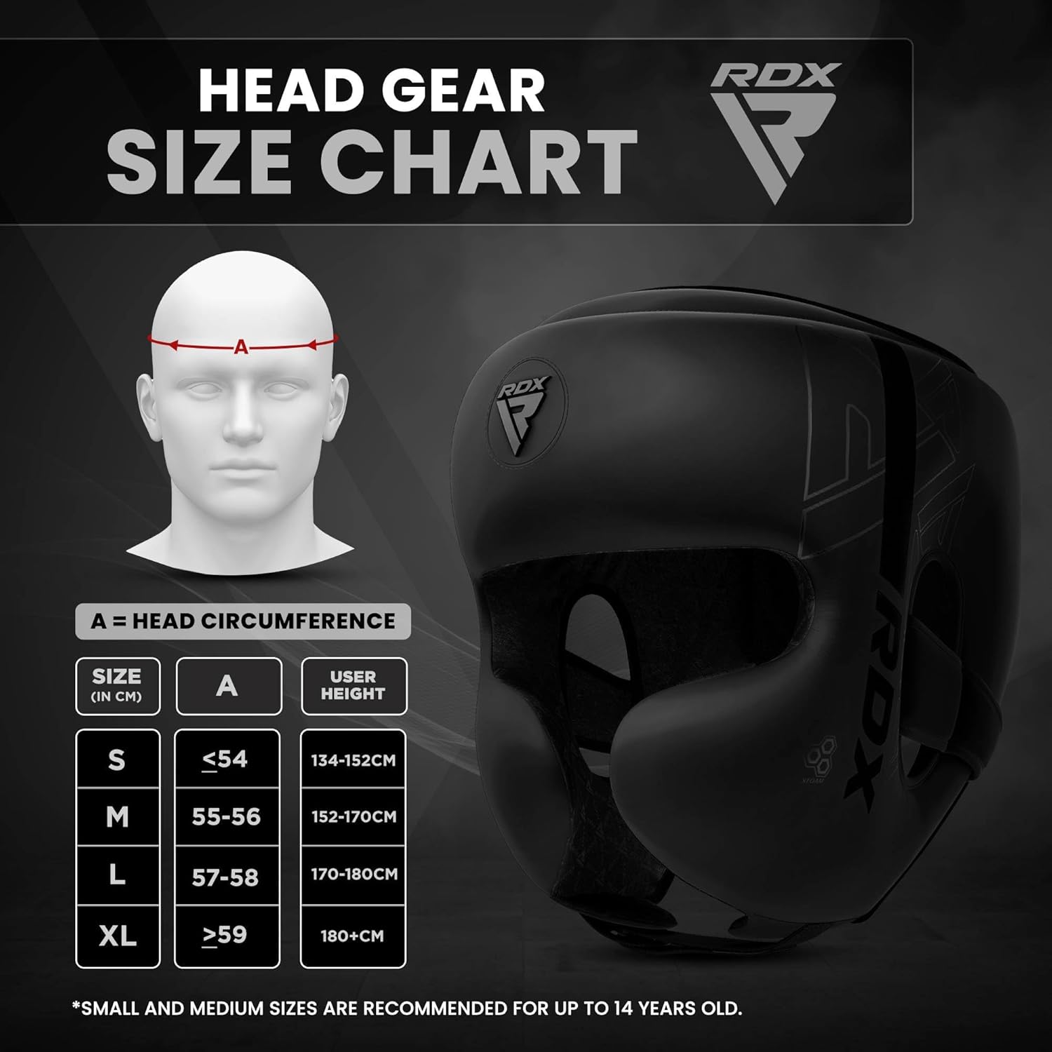 RDX Boxing Headgear for MMA Training, Adjustable Padded 