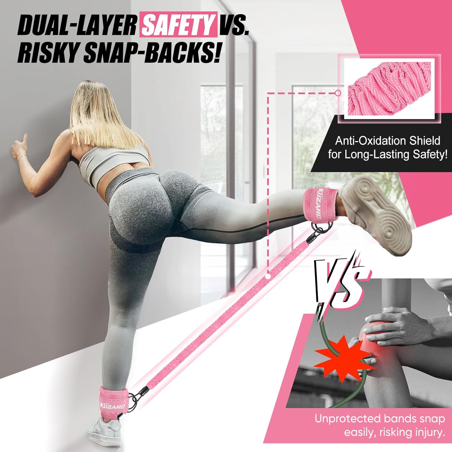 Ankle Exercise Bands for Women Leg and Glutes Resistance Workout Bands