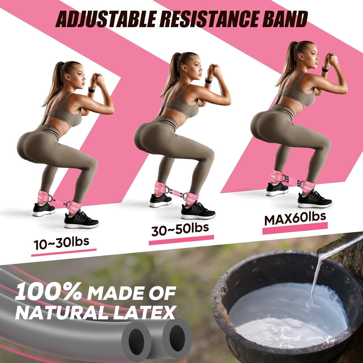 Ankle Exercise Bands for Women Leg and Glutes Resistance Workout Bands