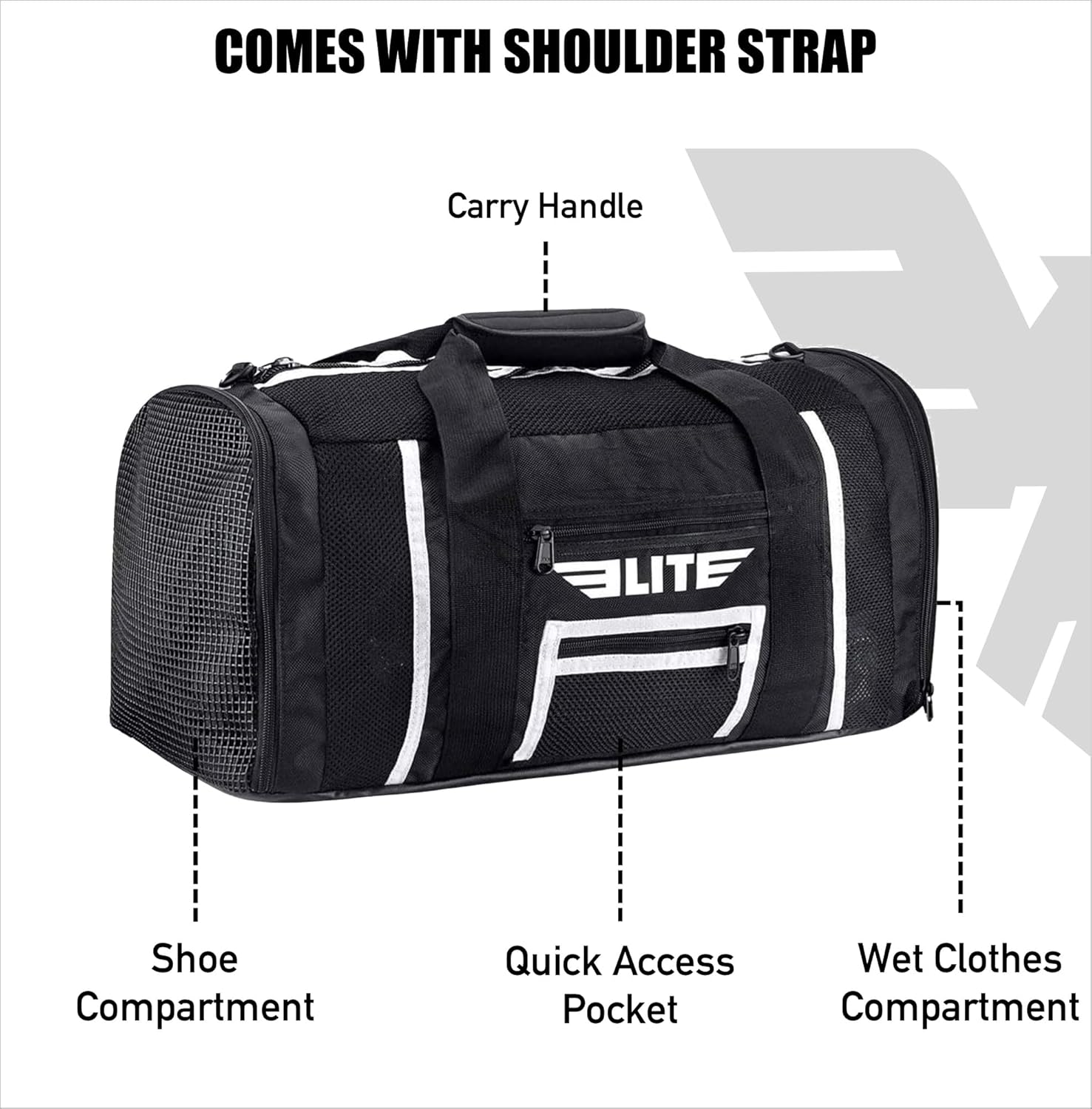 Athletic Boxing Gym Duffle Bag for MMA, BJJ, Jiu Jitsu