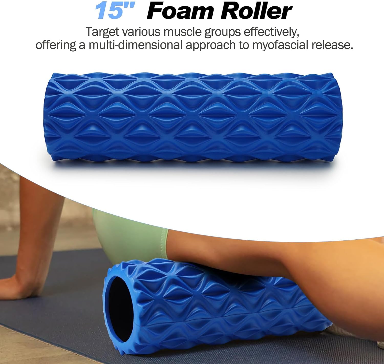 5 in 1 Massage Foam Roller Set For Deep Tissue Relief, Yoga, Pilates & Fitness
