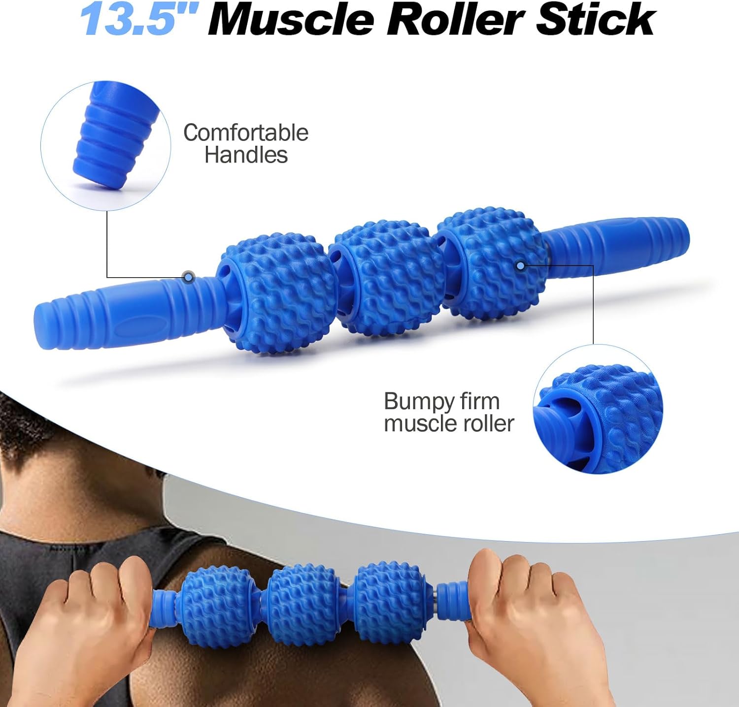 5 in 1 Massage Foam Roller Set For Deep Tissue Relief, Yoga, Pilates & Fitness