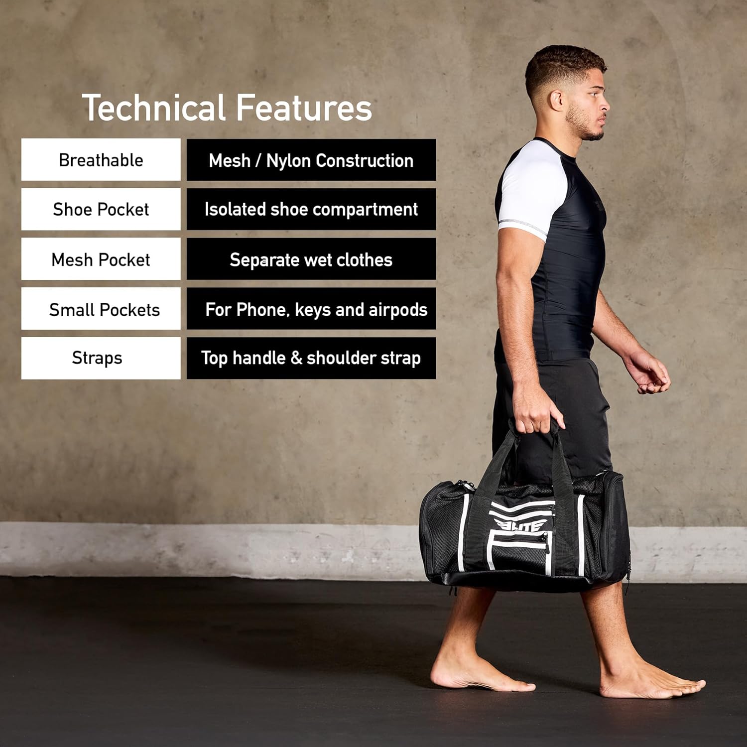 Athletic Boxing Gym Duffle Bag for MMA, BJJ, Jiu Jitsu