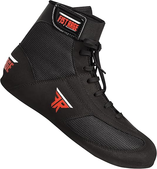 FISTRAGE Boxing Shoes Lightweight Leather Fight Boots