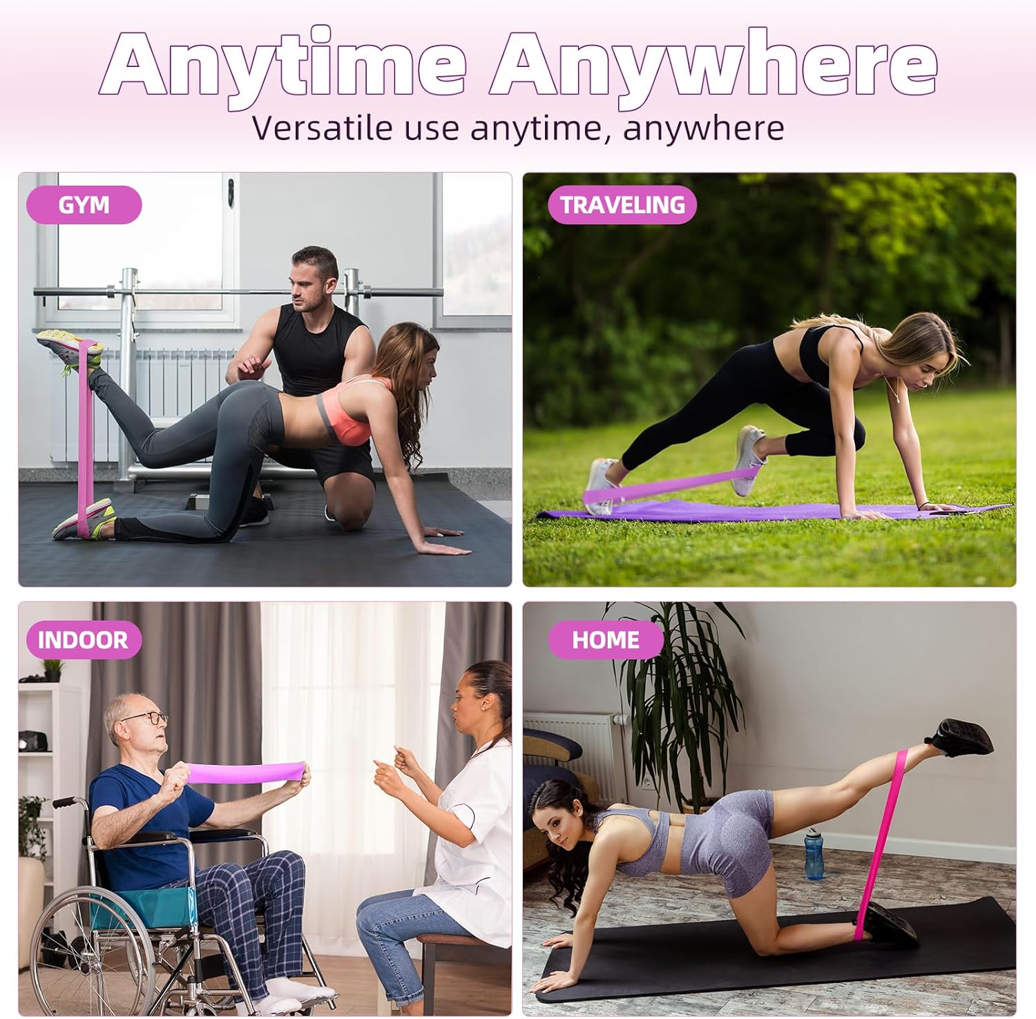 Resistance Loop Exercise Bands Elastic Bands for Home Fitness & Strength Training