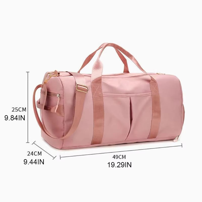 Lightweight Women’s Gym Bag Spacious Handbag with Shoe Compartment for Yoga