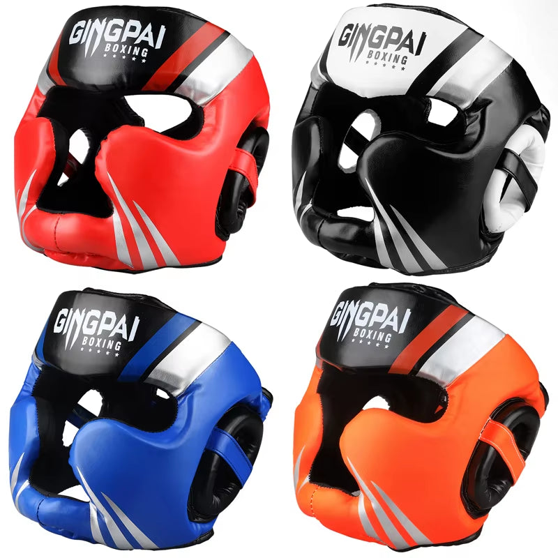 Gingpai Durable Muay Thai Kickboxing Helmet Impact-Resistant Trainer