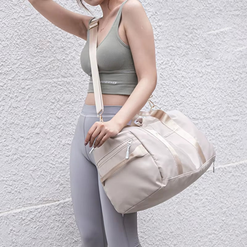 Lightweight Women’s Gym Bag Spacious Handbag with Shoe Compartment for Yoga